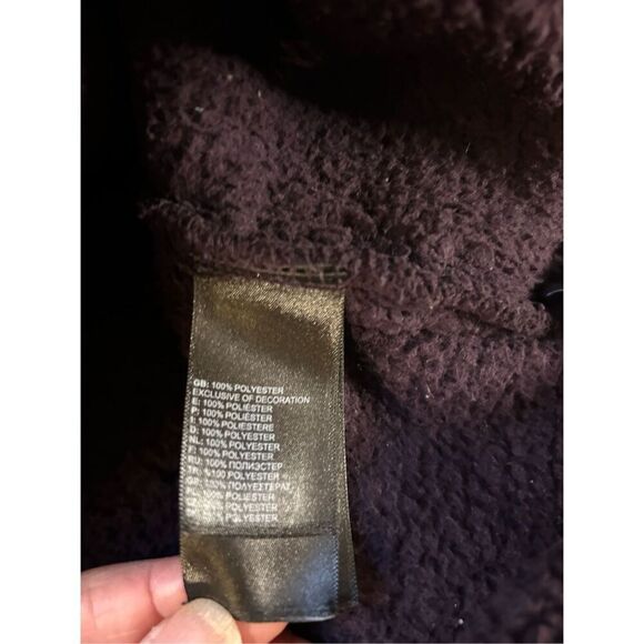 North Face Sherpa cozy Pull Over  1/4 zip xl purples Jacket - Picture 10 of 10